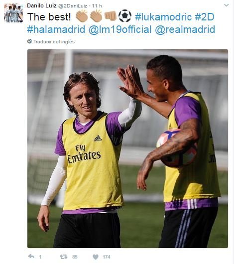 Danilo se rinde a Modric