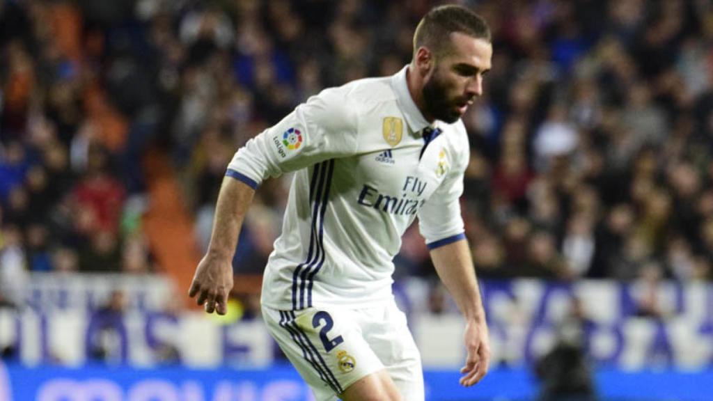 Carvajal en el Real Madrid-Betis. Foto: Lucía Contreras/El Bernabéu