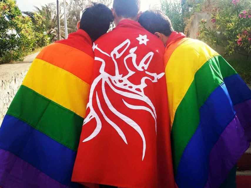 Miembros del colectivo Shams, en defensa de los derechos LGTB en Turquía.