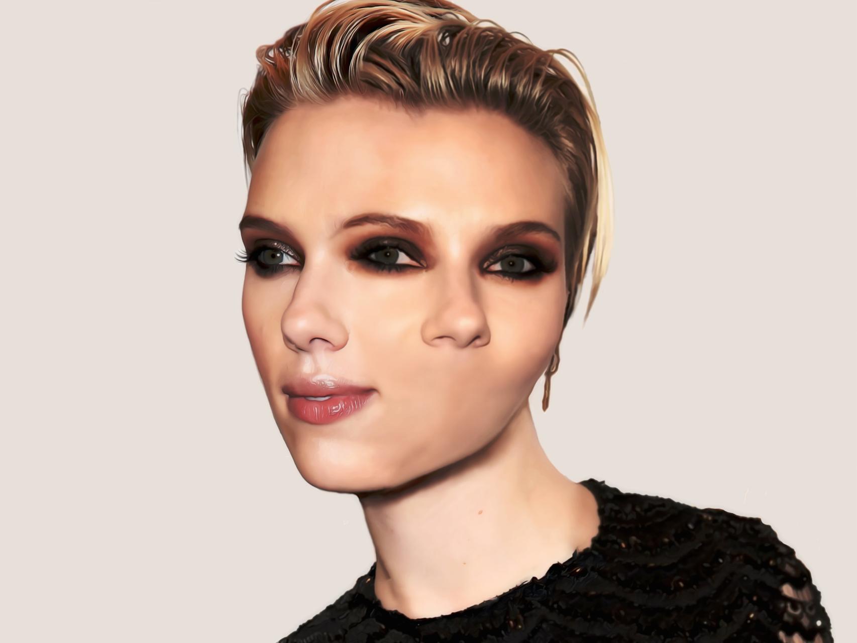 Scarlett Johansson ilustrada por Javier Muñoz.