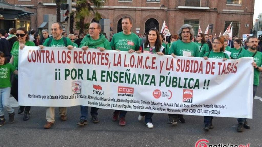 manifestacion educacion escuela publica valladolid 9 noviembre 1