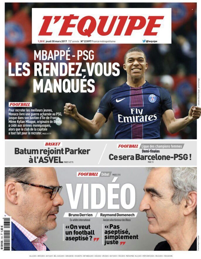 L'Équipe: Mbappé rechazó dos veces al PSG