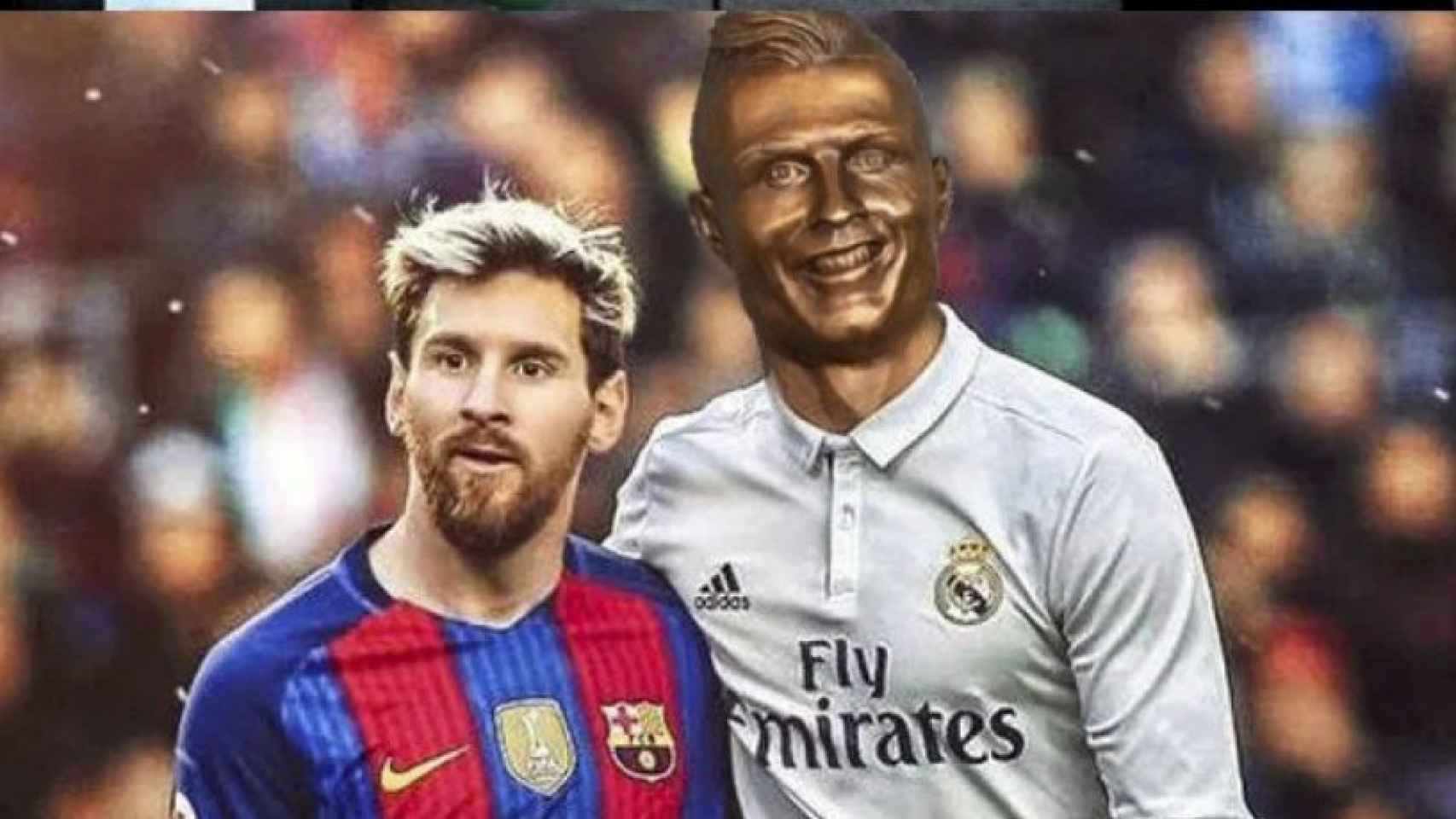 Meme busto CR Messi
