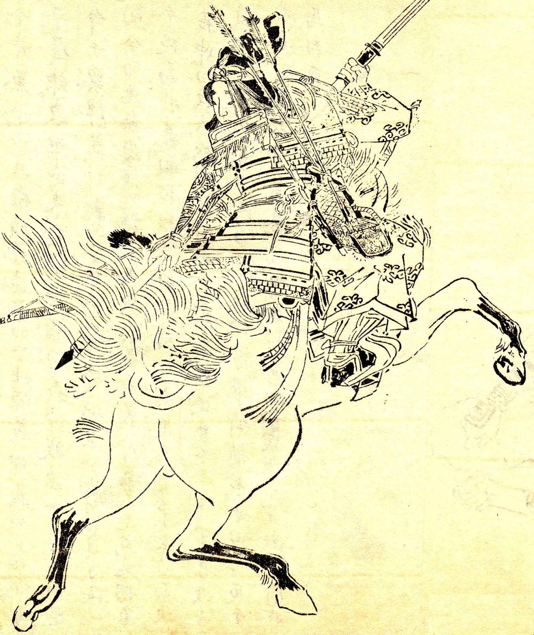 Tomoe Gozen por Kikuchi Yosai (s. XIX).