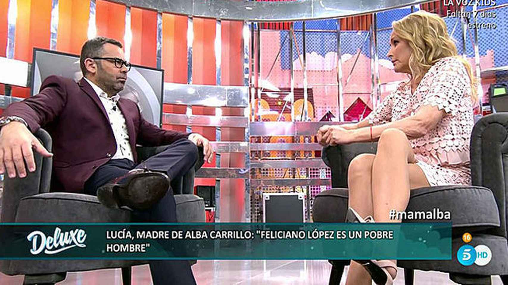 Lucía Pariente, en un momento de la entrevista concedida a Jorge Javier Vázquez.