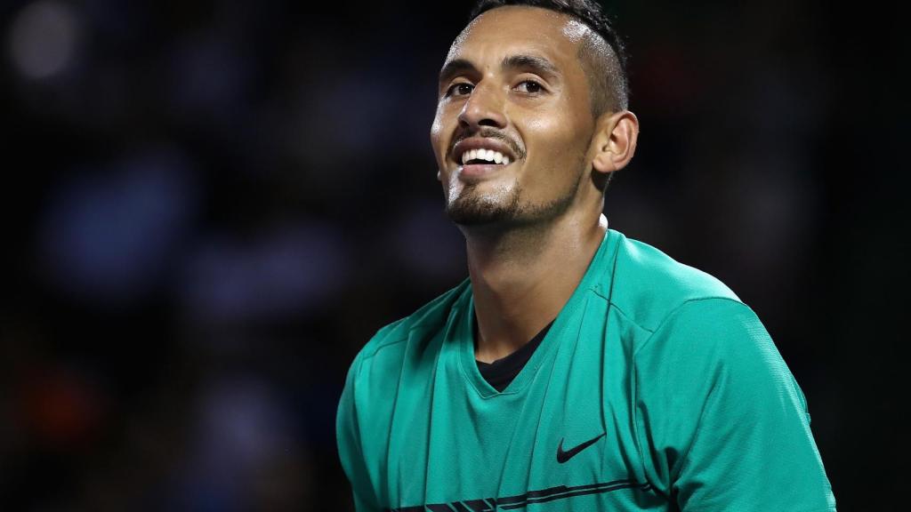 Kyrgios, durante el partido con Zverev en Miami.