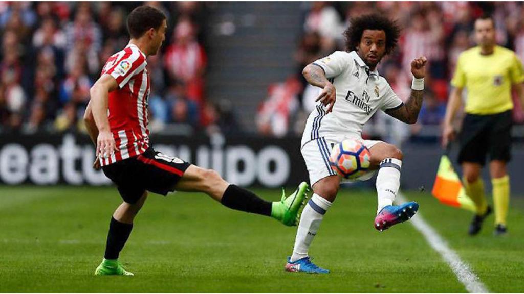 Marcelo en el partido ante el Athletic