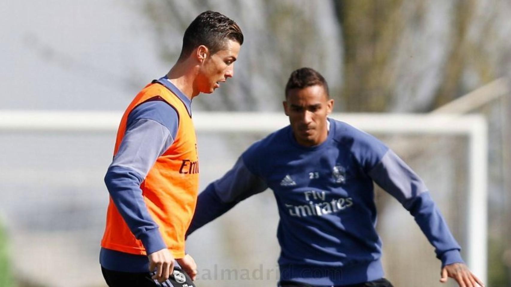 Cristiano en el entrenamiento