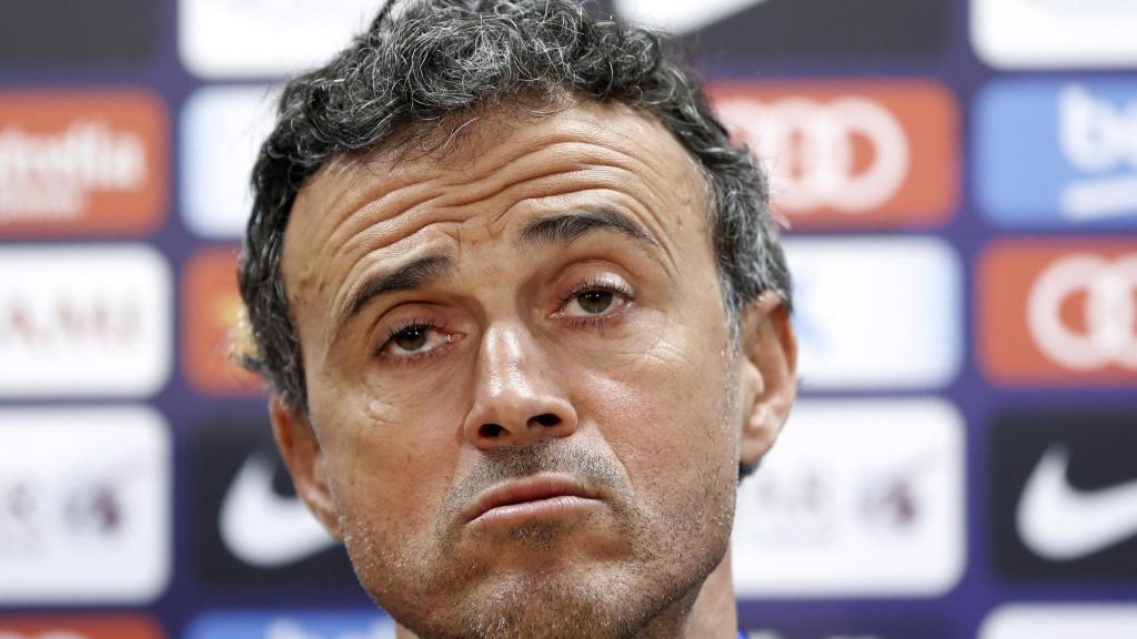 Luis Enrique en rueda de prensa.