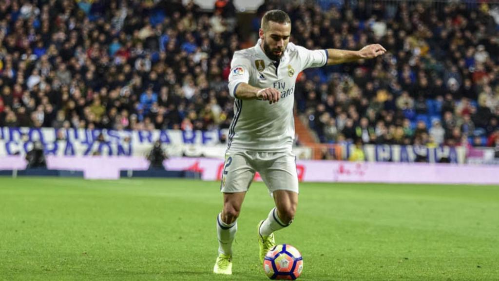 Carvajal en el Real Madrid-Betis. Foto: Lucía Contreras/El Bernabéu