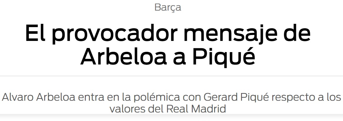 La paranoia de Sport: carga contra Arbeloa para defender al 'niño mimado' Piqué