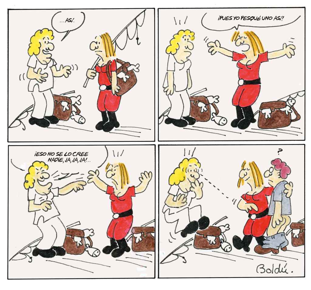 Viñetas de Los sexcéntricos, de Ramón Boldú, humor incorrecto de la época del destape.
