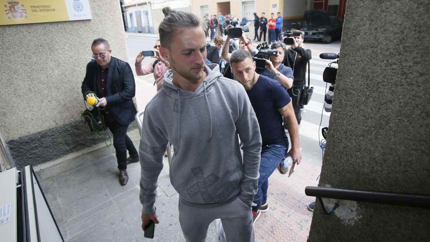 Maiki Fernández, jugador del Eldense, tras ser arrestado.