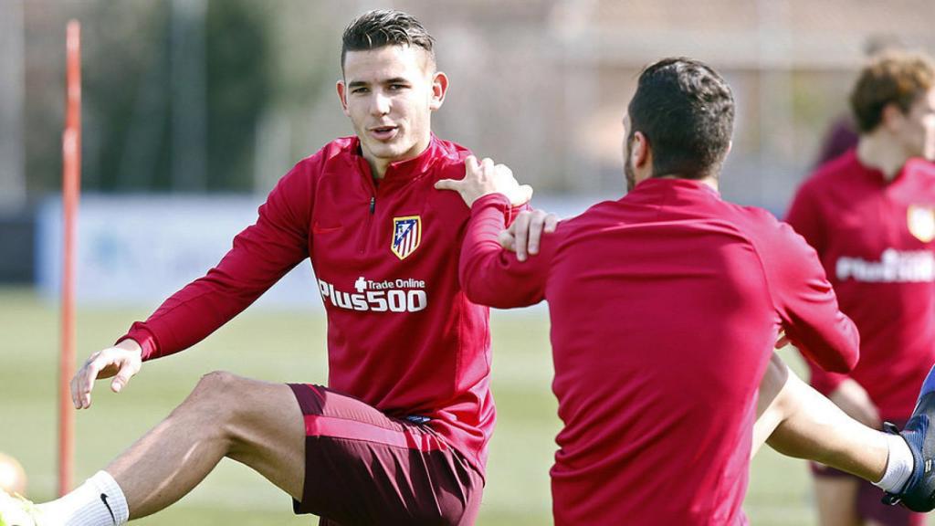 Lucas Hernández en un entrenamiento. Foto: atleticodemadrid.com