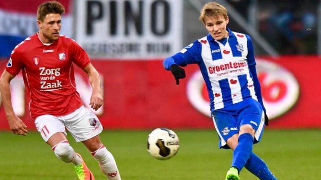 Odegaard frente al Utrecht. Foto: @scHeerenveen