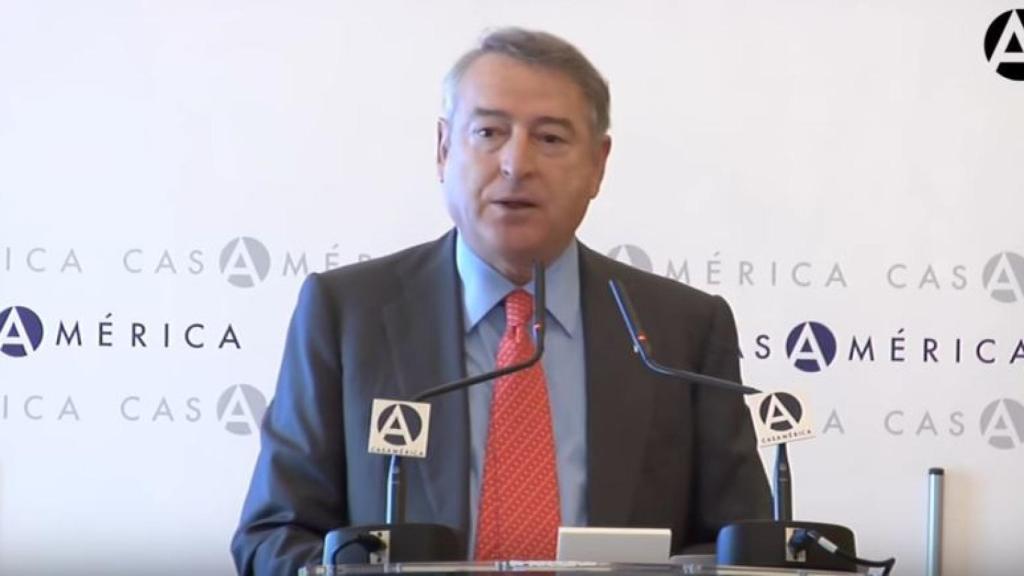 José Antonio Sánchez durante su discurso en la Casa de América