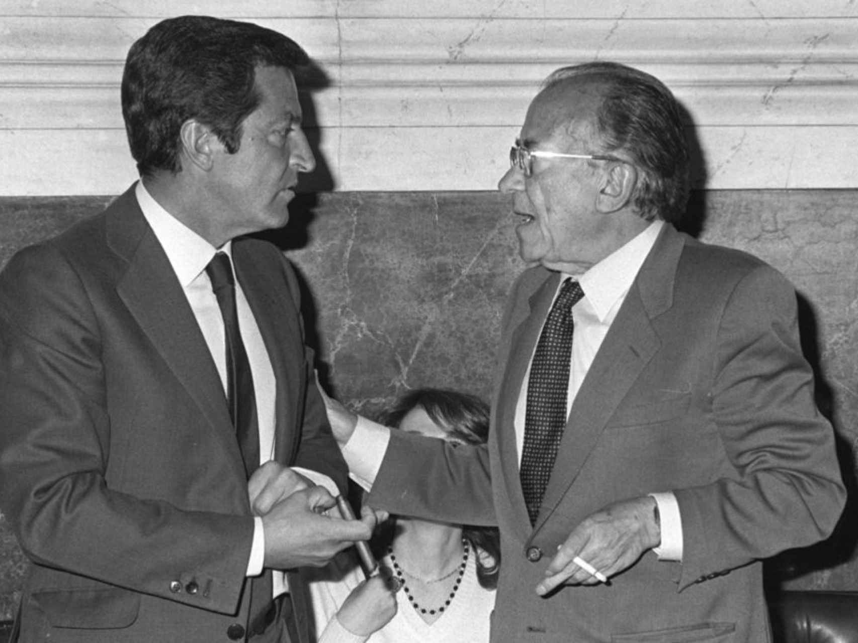 Adolfo Suárez y Santiago Carrillo.