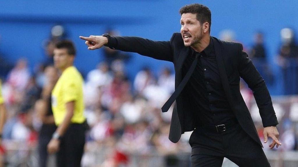 Simeone en un partido con el Atlético. Foto: @Simeone