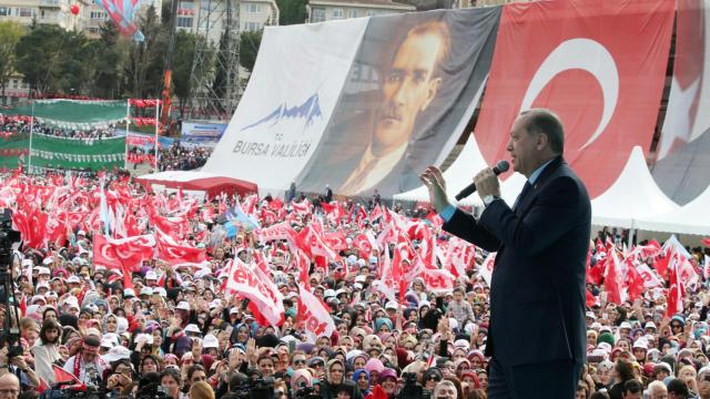 El presidente Erdogan durante un mitin de campaña esta semana.