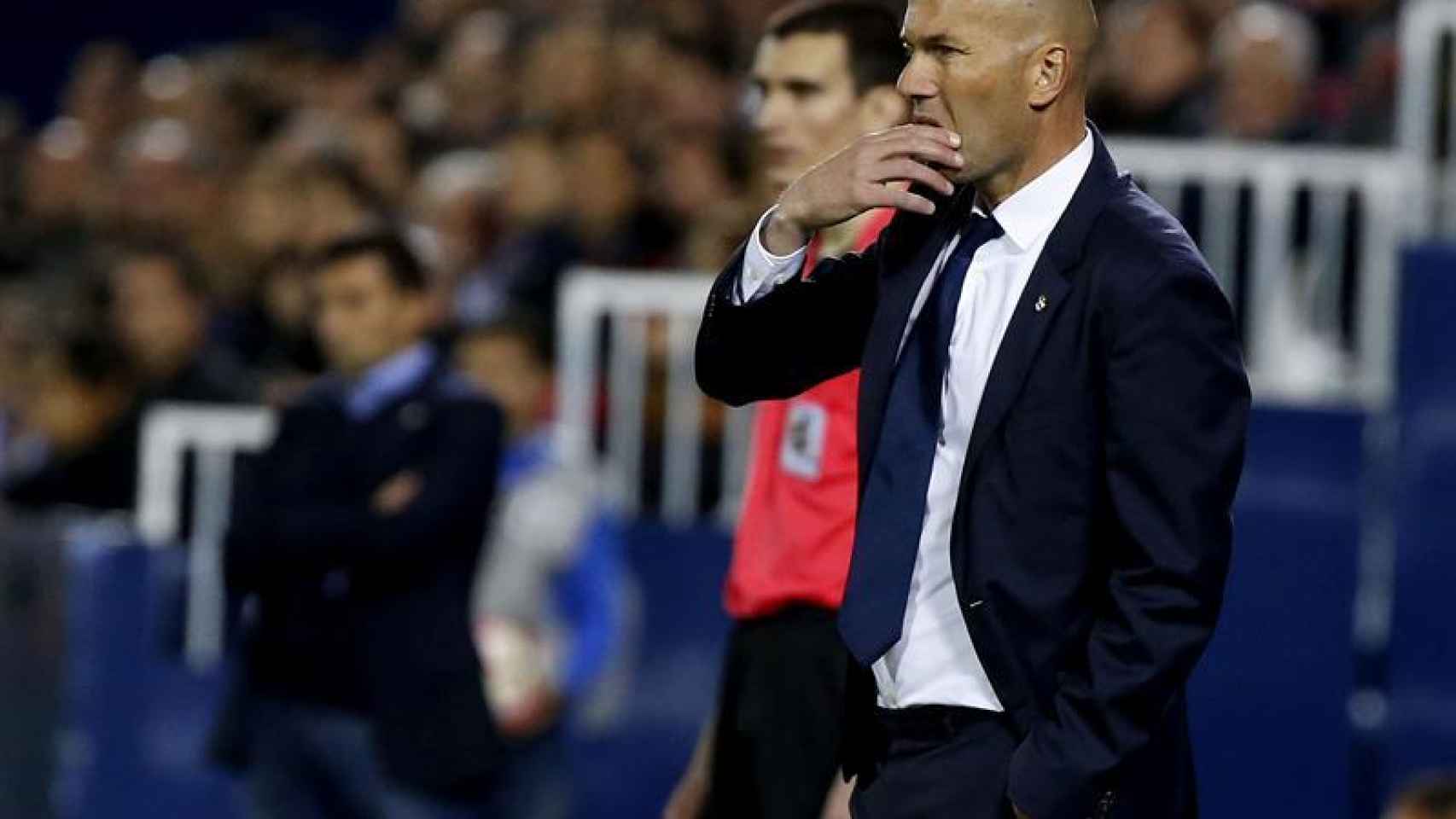Zidane, durante el partido contra el Leganés.