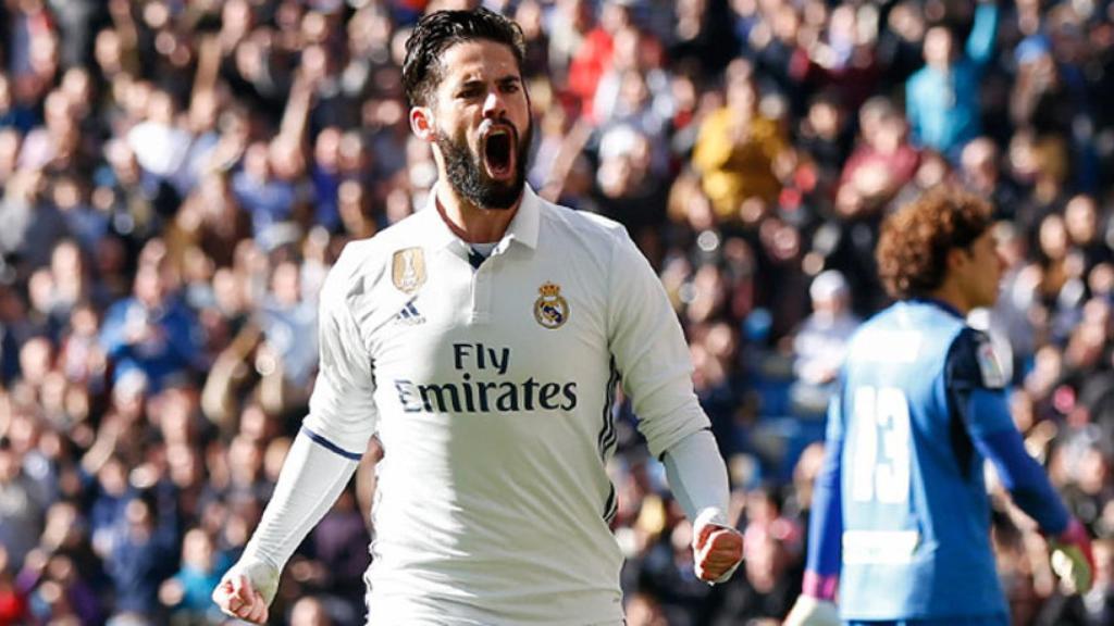 Isco, en un partido con el Madrid.