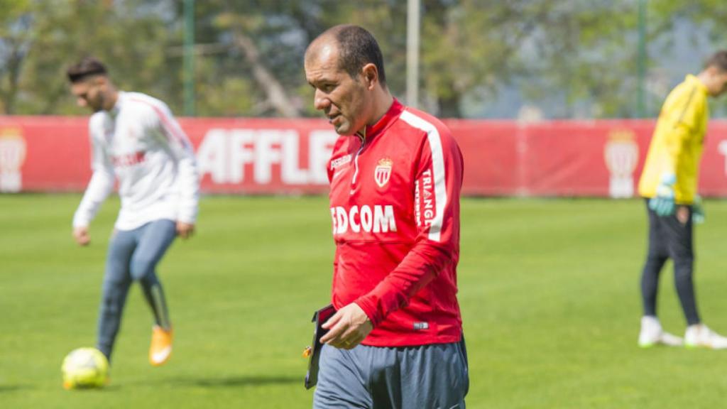 Leonardo Jardim, en un entrenamiento del Mónaco