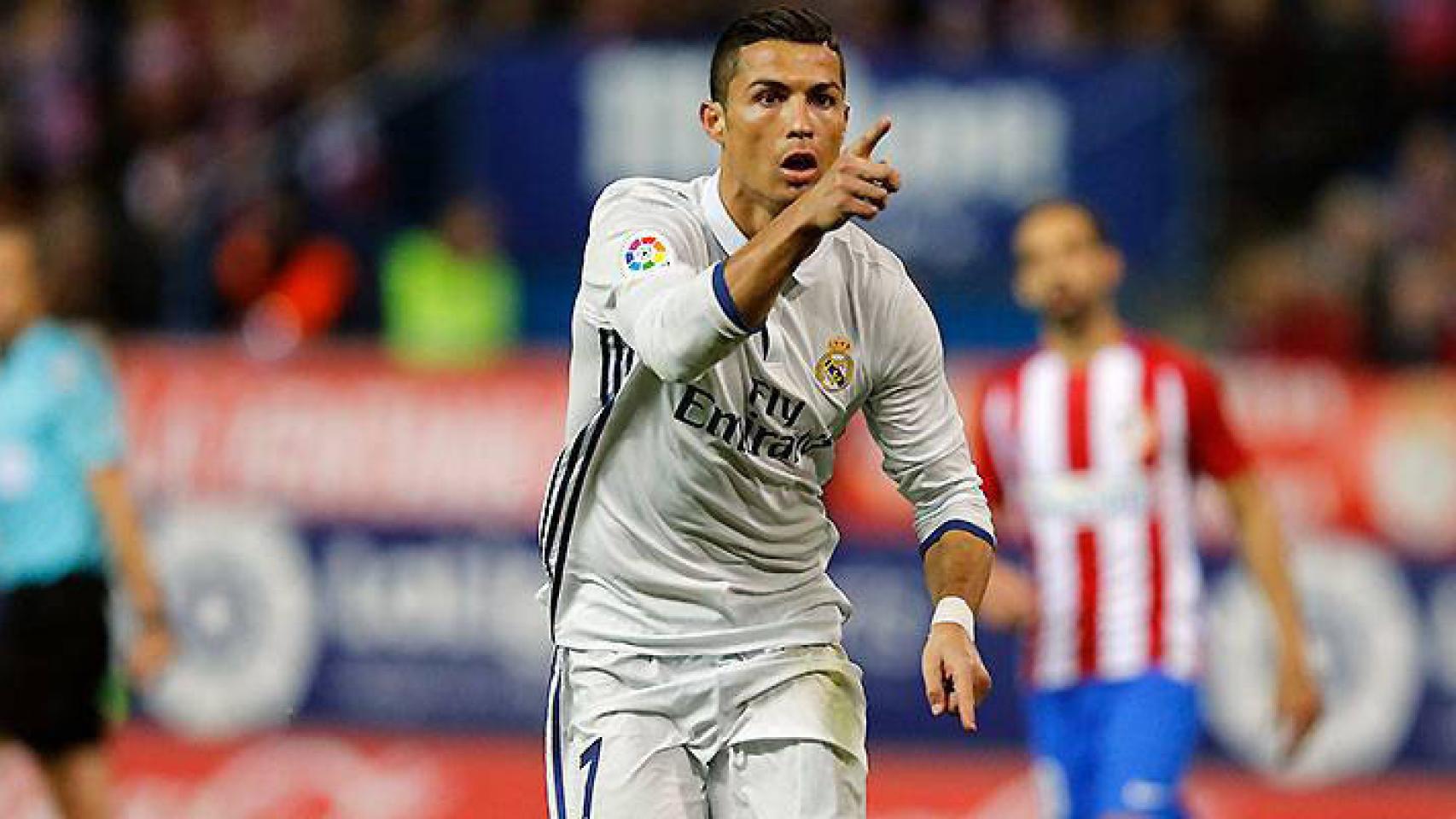 Cristiano celebrando un gol ante el Atleti