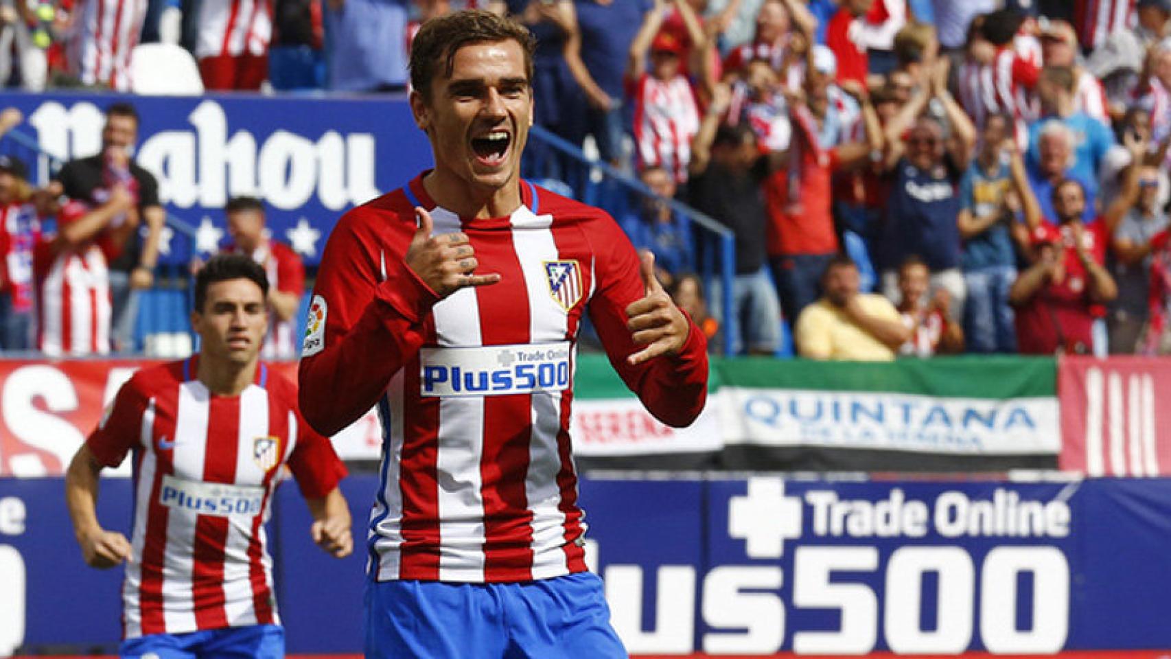 Antoine Griezmann celebra un gol. Foto: atleticodemadrid.com