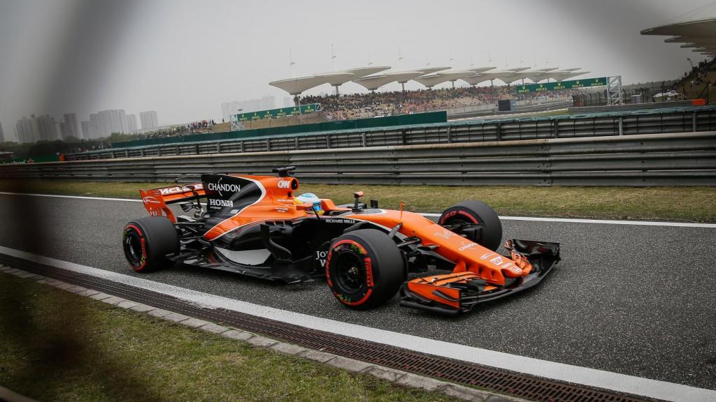 Fernando Alonso durante el GP de China.