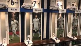 El vestuario del Madrid antes del derbi