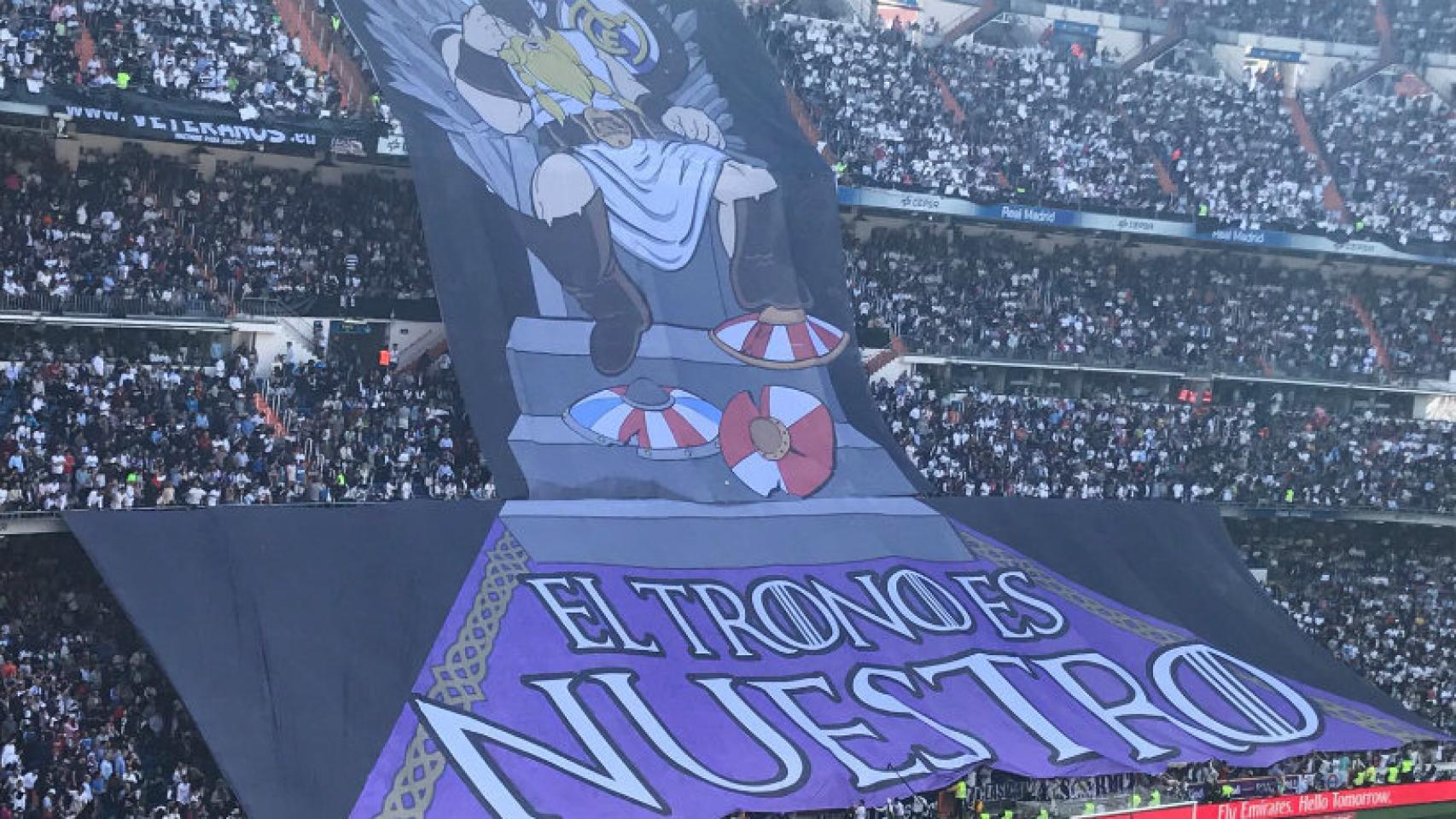 El Tifo del Bernabéu en el derbi