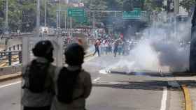Imagen de los enfrentamientos en Caracas.