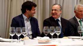 Raúl y Florentino en la comida de la peña Ramón Mendoza