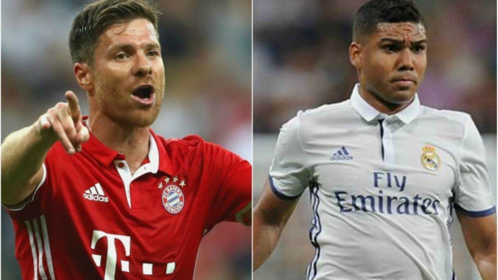 Xabi Alonso y Casemiro. Foto fcbayern.com