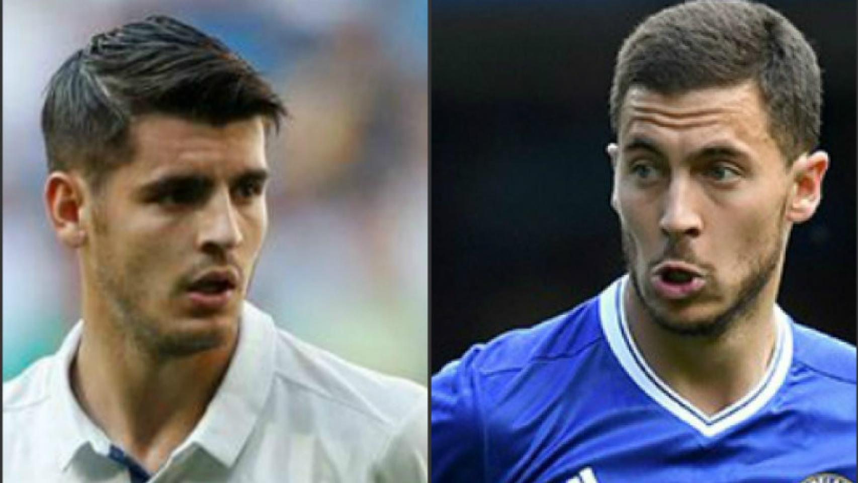 Morata y Hazard. Fuente: chelseafc.com