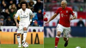 Marcelo y Robben. Foto fcbayern.com
