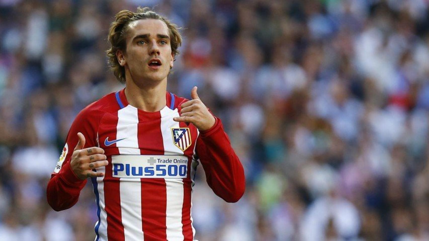 Griezmann celebra su gol en el Bernabéu   Foto: Twitter (@Atleti)