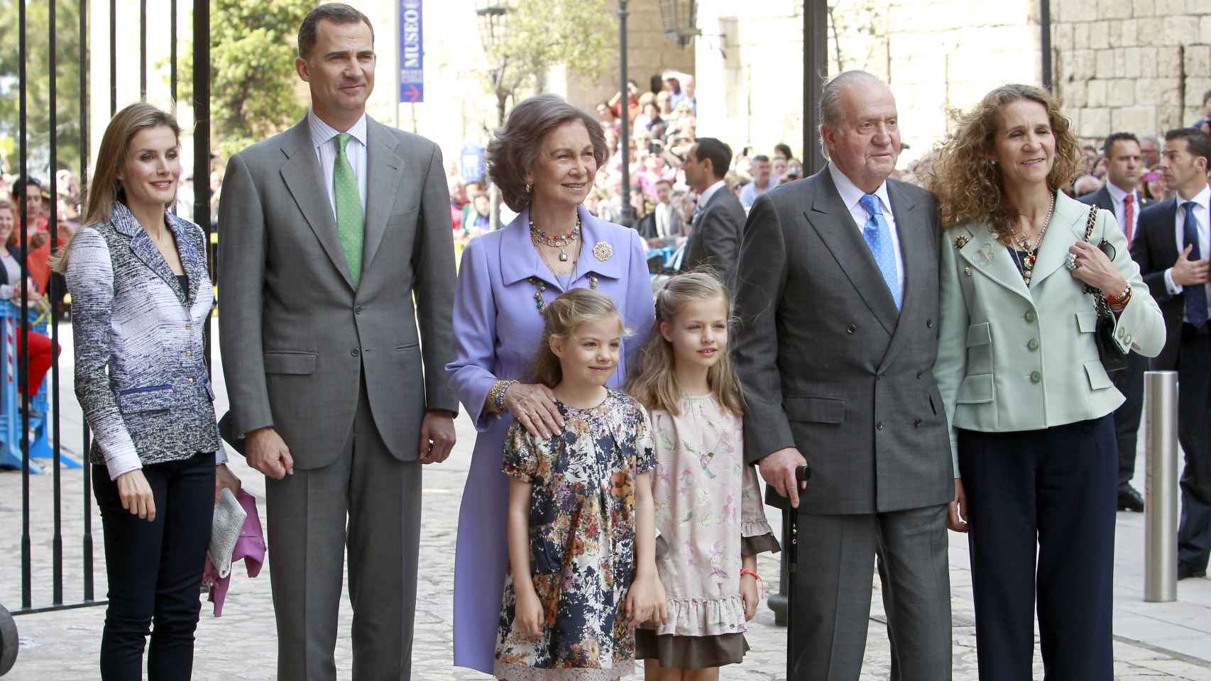 Imagen de la Familia Real en la Misa de Pascua en 2014, el último año en el que el rey emérito se dejó ver.