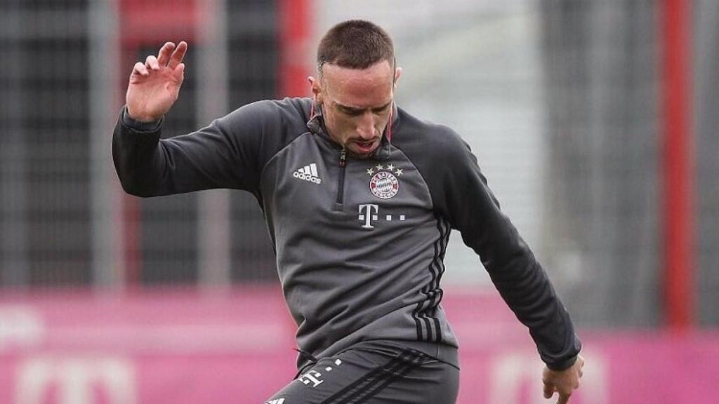 Ribéry en el entrenamiento. Foto: Twitter (@FranckRibery)