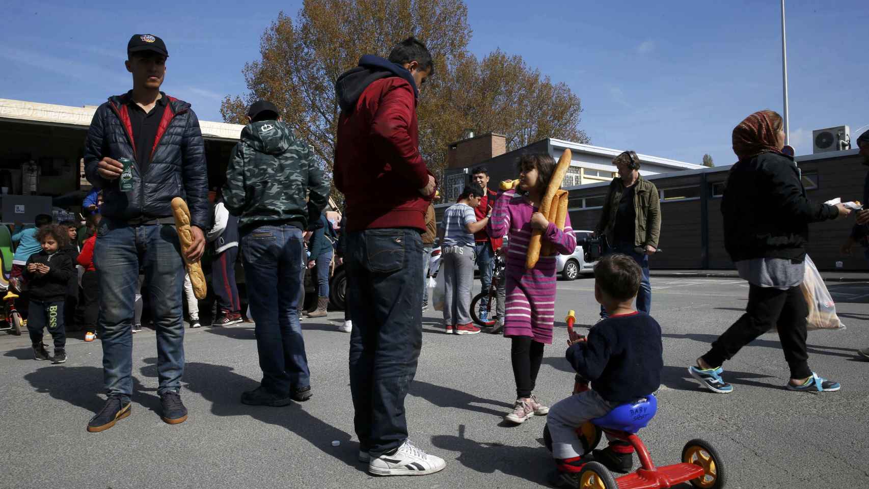 Niños migrantes en la región de Calais, en Francia
