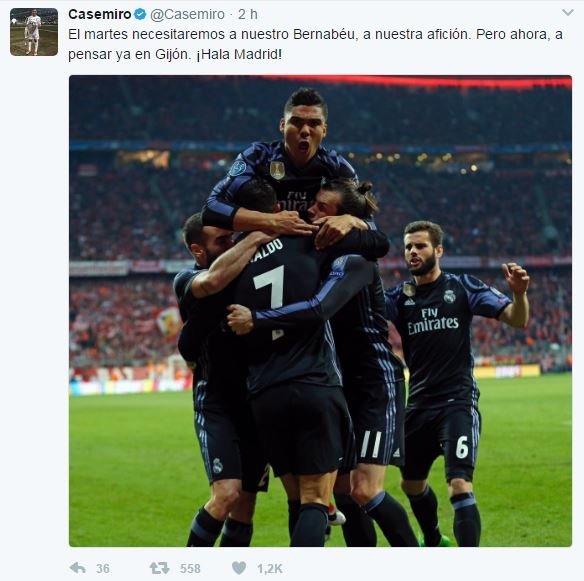 Casemiro pierde el avión de vuelta a Madrid