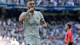 Benzema celebrando un gol