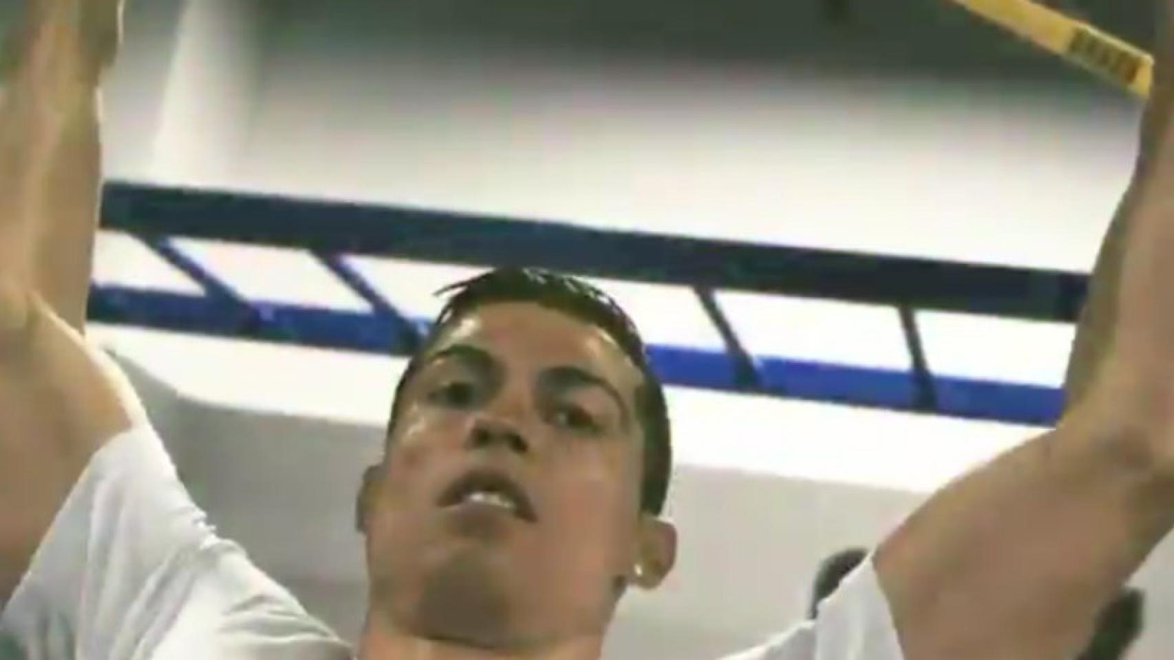 Cristiano Ronaldo en su gimnasio