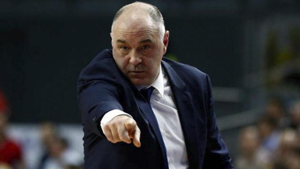 Pablo Laso, en un partido del Real Madrid Baloncesto.