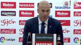 Zidane, en rueda de prensa tras la victoria frente al Sporting