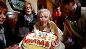 Emma Morano, celebrando su 117 cumpleaños el pasado mes de noviembre.