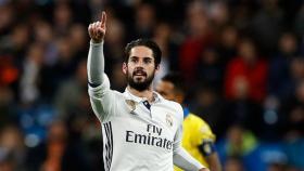 Isco celebra su gol frente a Las Palmas