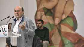 Andoni Ortuzar durante su intervención en el día de la patria vasca