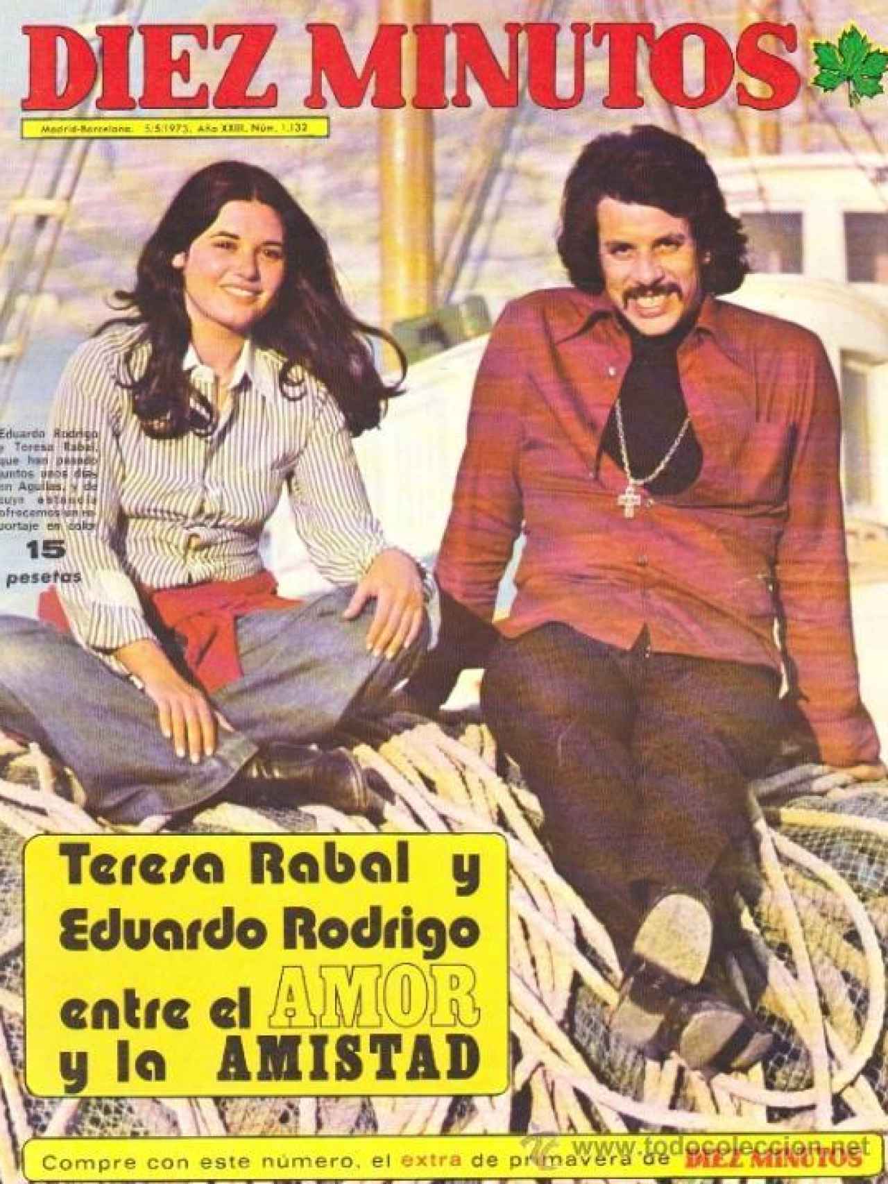 Teresa Rabal y Eduardo Rodrigo en una portada de Diez Minutos.