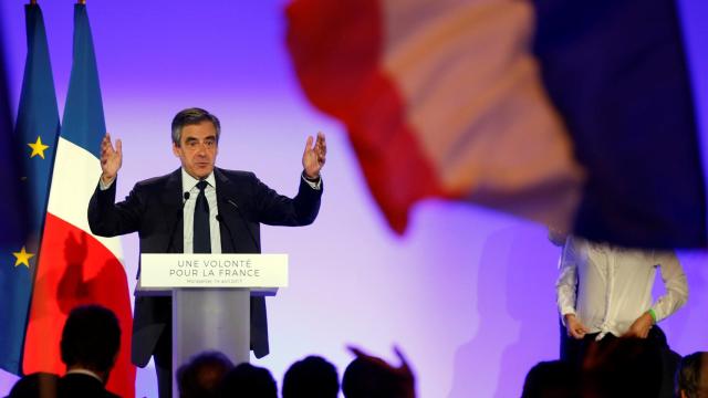 Fillon, en un acto de campaña el pasado viernes.